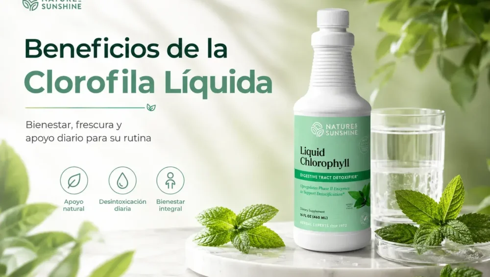 Beneficios de la clorofila líquida
